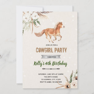 Boho spirit theme invitation