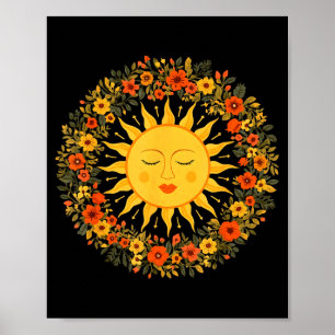 Boho Spiritual Sun Cute Bohemian Celestial Hippie  Poster