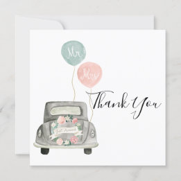 Boho Spring Wedding Thank You Cards