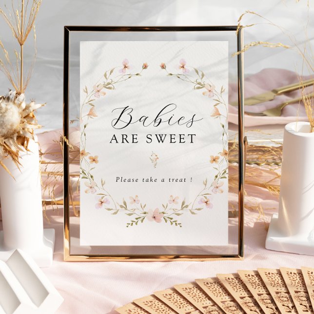 Boho Spring Wildflower Babies Are Sweet Sign (Creator Uploaded)