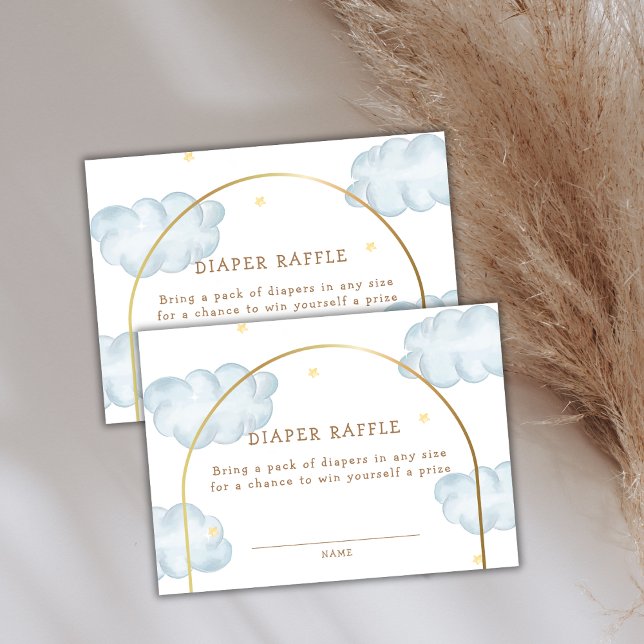 Boho Star Cloud Arch Boy Baby Shower Diaper Raffle Enclosure Card (Boho Star Cloud Arch Boy Baby Shower Diaper Raffle Enclosure Card)