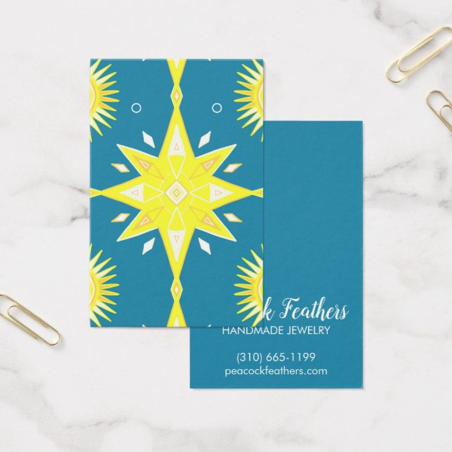 Boho Stars Earring Necklace Jewellery Display Card (Office)