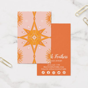 Boho Stars Écouter Collier Bijoux Display Card