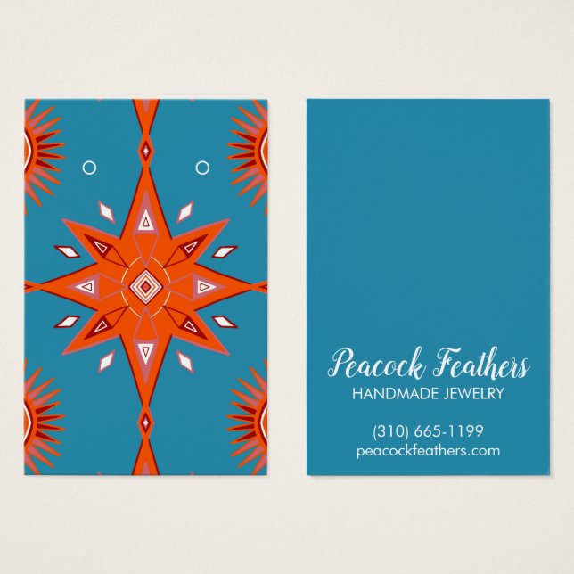 Boho Stars Écouter Collier Bijoux Display Card (Devant & derrière)