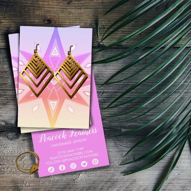 Boho Stars Écouter Collier Bijoux Display Card (Créateur téléchargé)