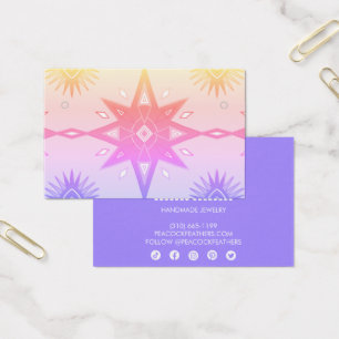 Boho Stars Écouter Collier Bijoux Display Card
