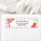 Boho Strawberry Baby Girl Return Address