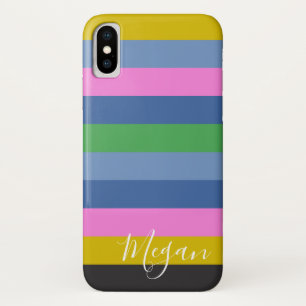 Boho Stripe Personalized Name Case-Mate iPhone Case
