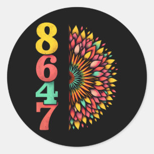Boho Style 86 47 Trump Not My President 2  Classic Round Sticker