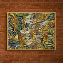 Boho Style Abstract Art Poster