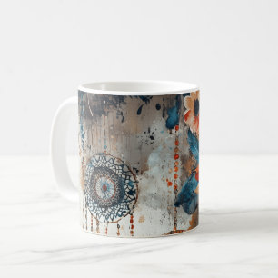 Boho style design with dreamcatchers coffee mug