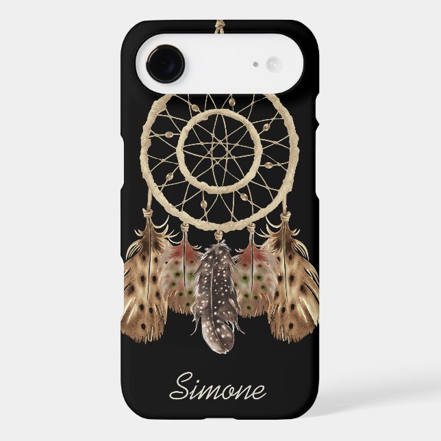 Boho Style Dream Catcher with Monogram Case-Mate iPhone Case (Back)