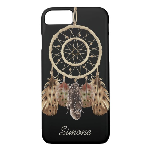 Boho Style Dream Catcher with Monogram Case-Mate iPhone Case (Back)