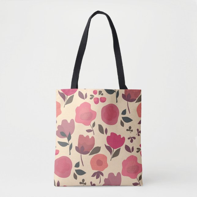 Boho Style Dust Floral Pattern. Tote Bag (Front)