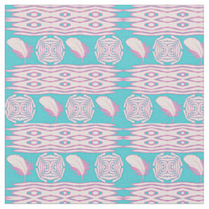 boho style ethic feathers pattern fabric