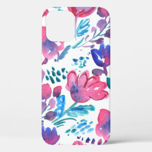 boho style floral rustic hand drawn illustration.  iPhone 12 case
