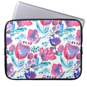 boho style floral rustic hand drawn illustration. laptop sleeve