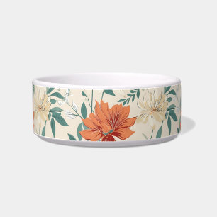 Boho style flowers pattern light colours bowl