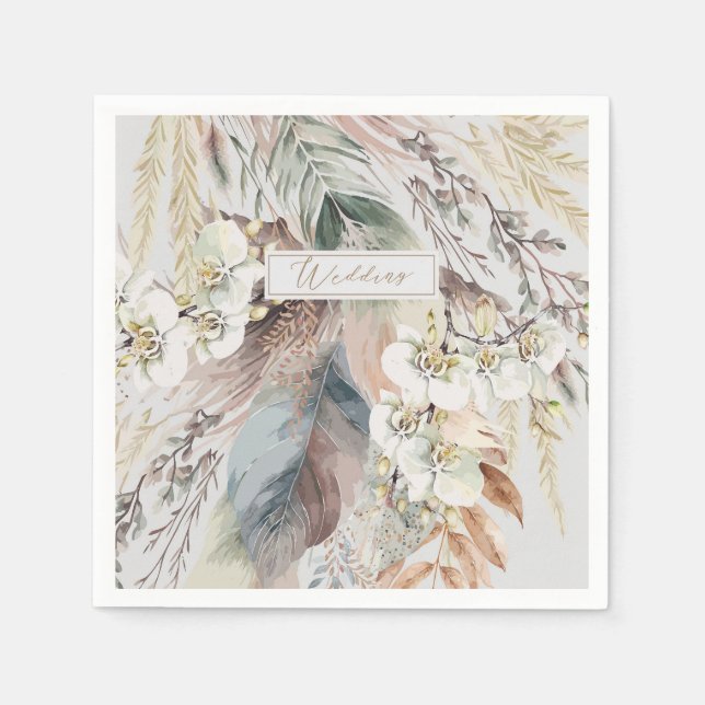 Boho Style Wedding Napkin (Front)