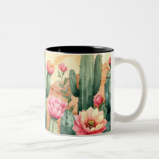 Boho Succulent Floral Watercolor Mug