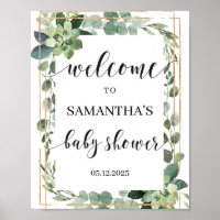 Boho succulent greenery foliage welcome sign