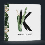 Boho Succulents Letter K Monogram Personalized Binder<br><div class="desc">Customizable letter K monogram binder featuring watercolor succulents,  faux gold foil leaf and black watercolor brush accents. Personalize this succulent binder by adding your name or other details. This boho letter K monogram binder will be perfect as a gift. Other letters are available.</div>
