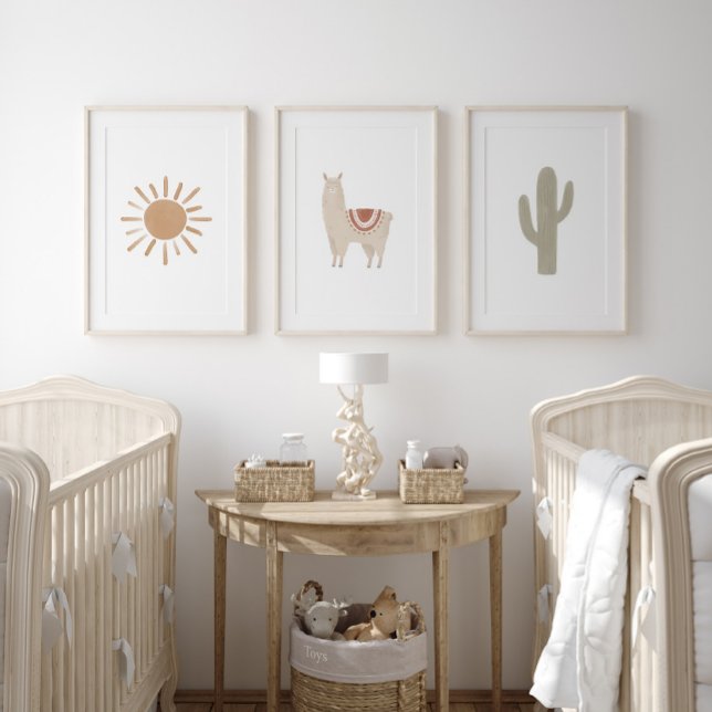 Boho Sud-Ouest Llama Girl Nursery Décor (Créateur téléchargé)