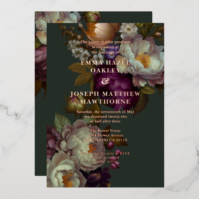 Boho Summer Rose Vintage aestethic Wedding (Front/Back)