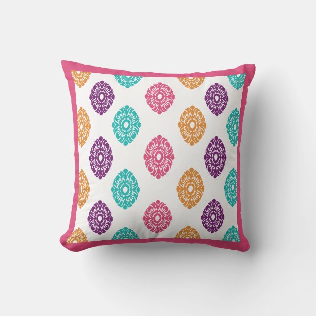 Boho Summer Throw Pillow (Front)