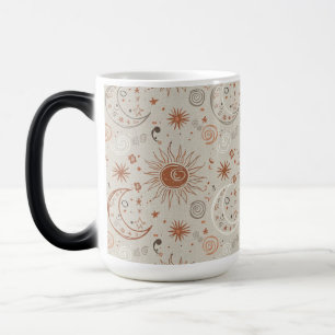 Boho Sun and Moon Pattern Magic Mug