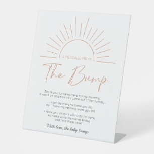 Boho Sun Baby Shower A Message From The Bump Pedestal Sign