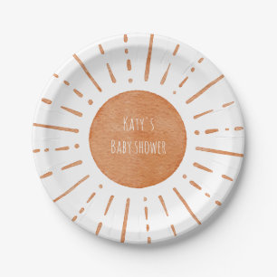 Boho Sun Baby shower  Paper Plate