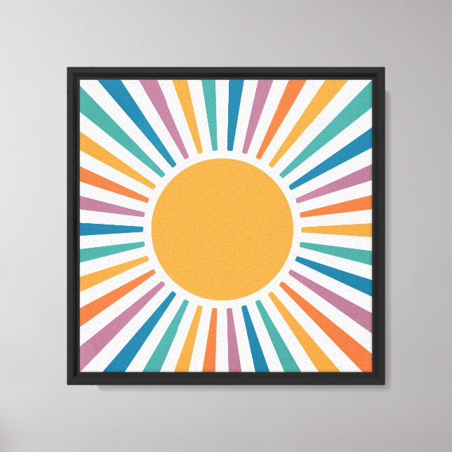 Boho sun canvas print (Front)