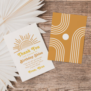 Boho Sun Carte de remerciements   Cartes Sun Thank