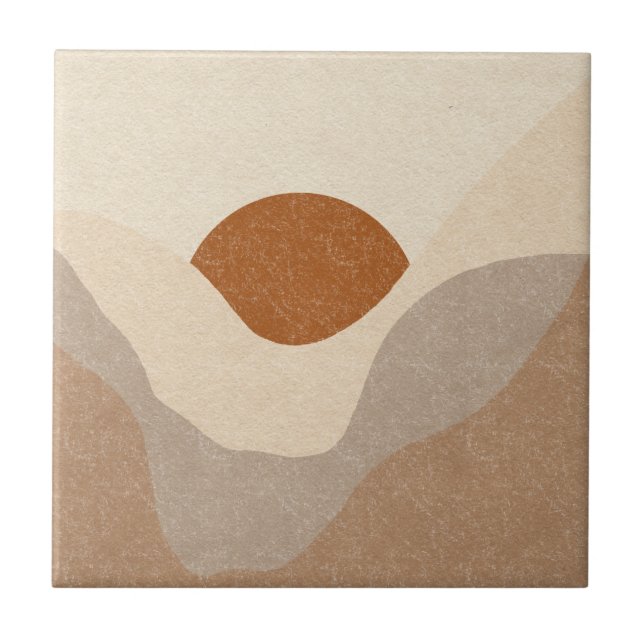Boho Sun Desert Sand Tile (Front)