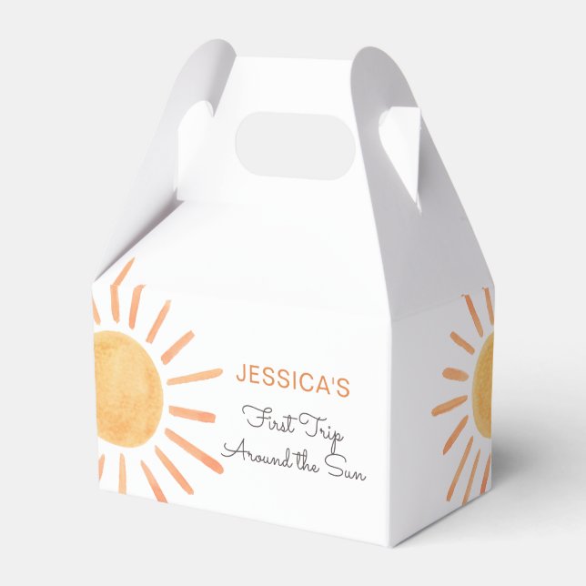 Boho Sun Favours Summer Little Sunshine Birthday F Favor Box (Front Side)