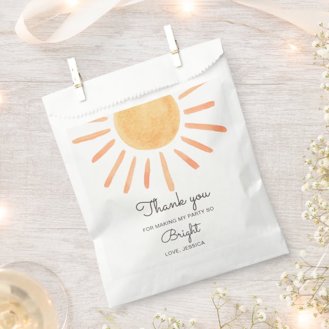 Boho Sun Favours Summer Little Sunshine Birthday Favour Bag (Clipped)
