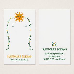 BOHO SUN Flowers Earring Jewelry Display Card
