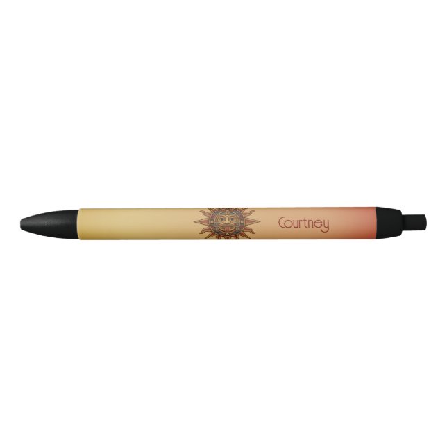 Boho Sun Gradient Black Ink Pen (Front)