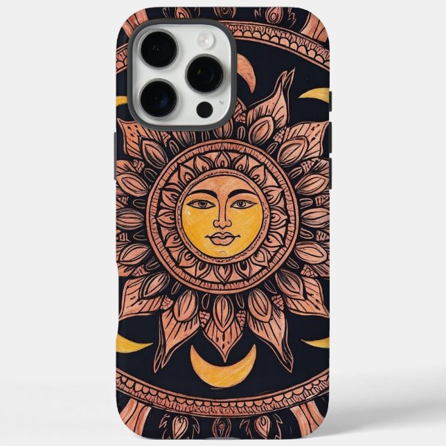 Boho Sun Mandala iPhone Case (Back)
