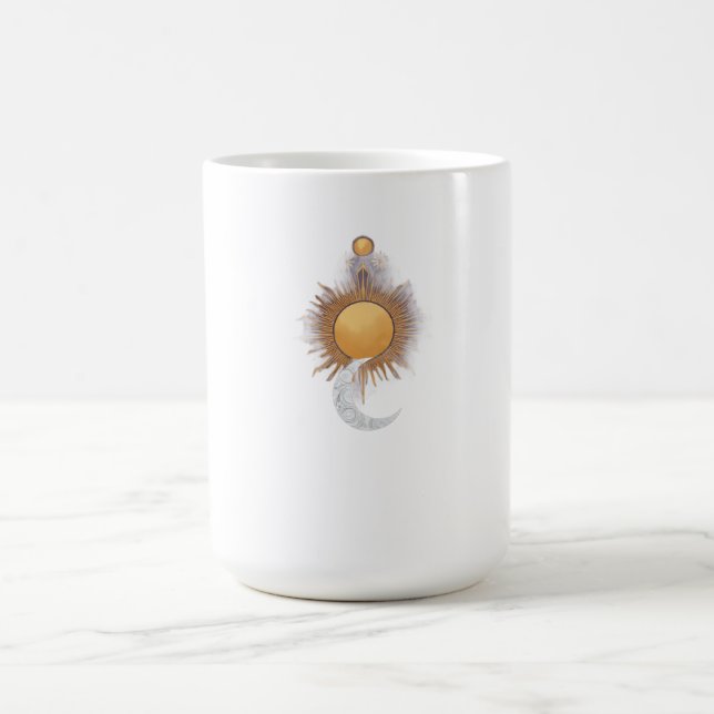 Boho Sun Moon Celestial Coffee Mug Witchy Cup (Center)