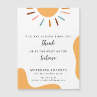 Boho Sun Motivational Citation Magnet d'affaires