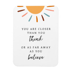 Boho Sun Motivational Mindset Quote Magnet
