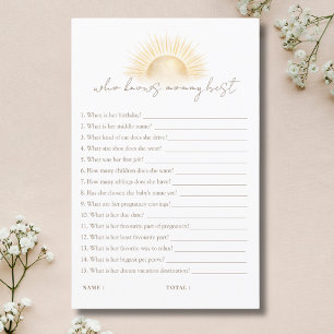Boho Sun Neutral Baby Shower Who Knows Mommy Best