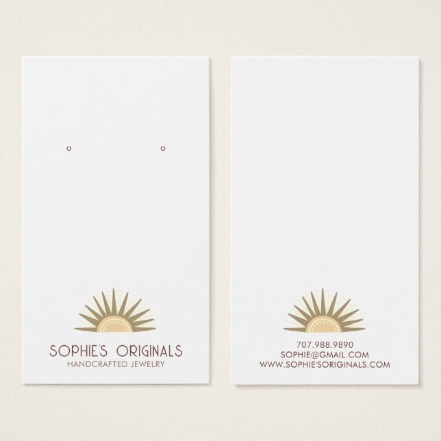 Boho Sun Rays Earring Display (Front & Back)