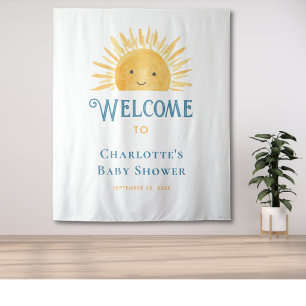 Boho Sun Sunshine Baby Shower Welcome Tapestry
