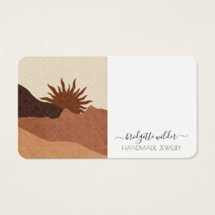 Boho Sun Terracotta Bijoux à oreille Cartes d'affi