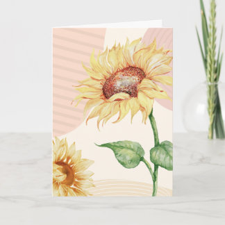 Boho sunflower Birthmother's Day Card