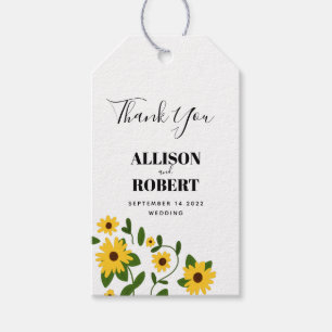 Boho Sunflower Patch Gift Favour Tag