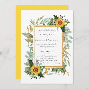 Boho Sunflower Sage Greenery Wedding